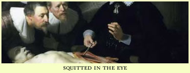 squitted in the eye